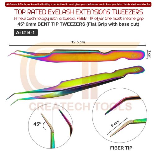 45 DEGREE 6mm BENT TIP TWEEZERS