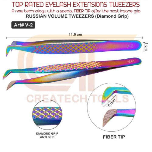 RUSSIAN VOLUME DIAMOND TWEEZERS (ART# V-2)